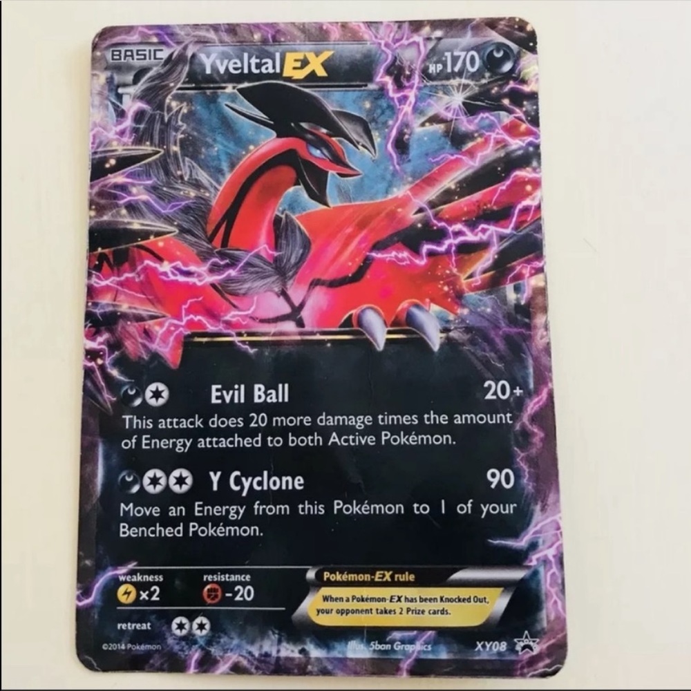 Pokémon Yveltal EX Trading Card 2014 Sban Graphics